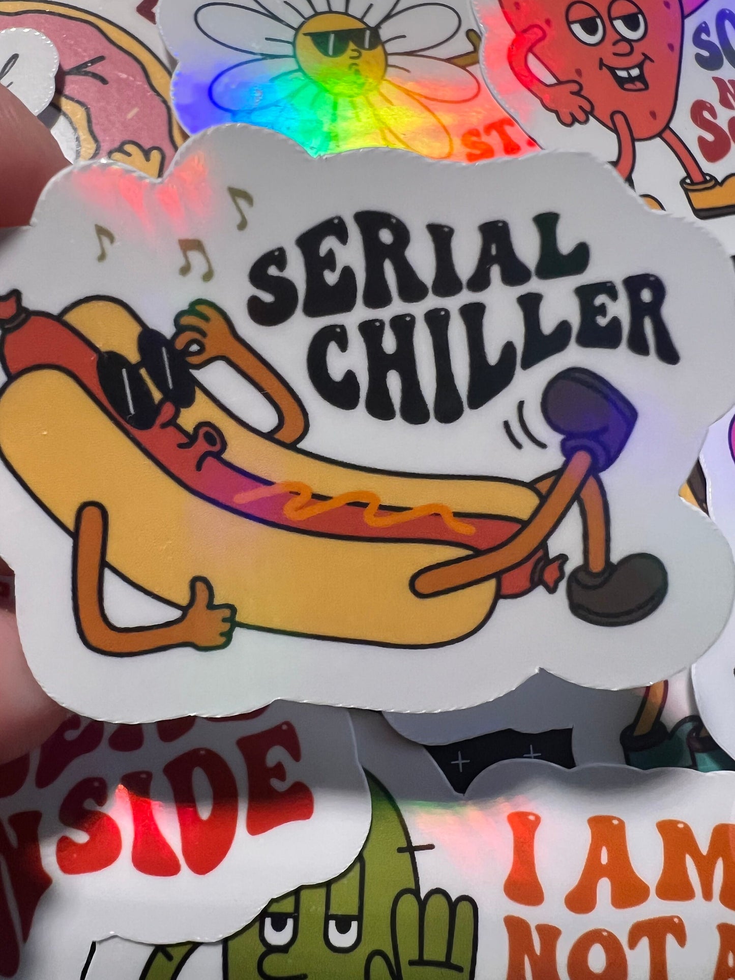 Funny Sarcastic Sticker Pack - 10 Stickers - Funny Sarcasm Stickers - Holographic Sticker Pack - Sarcastic Humorous Stickers