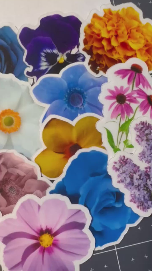 30 Pack of Translucent Realistic Flower Stickers Flower Sticker Pack Realistic Flower Stickers Planner Stickers Flower Stickers