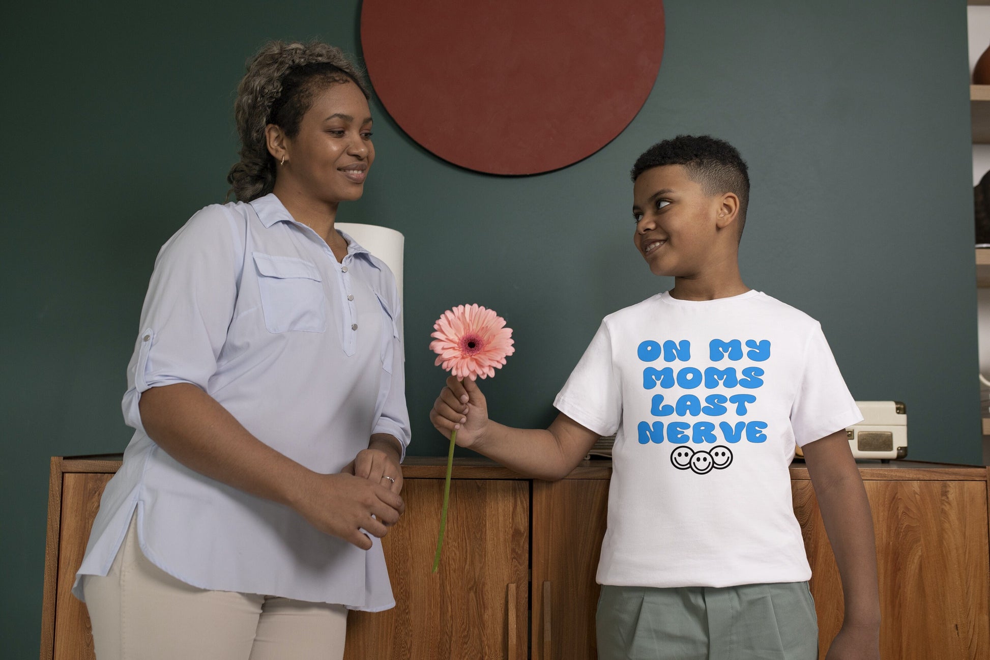 On Moms Last Nerve Shirts for Kids - Puff Vinyl Shirt
