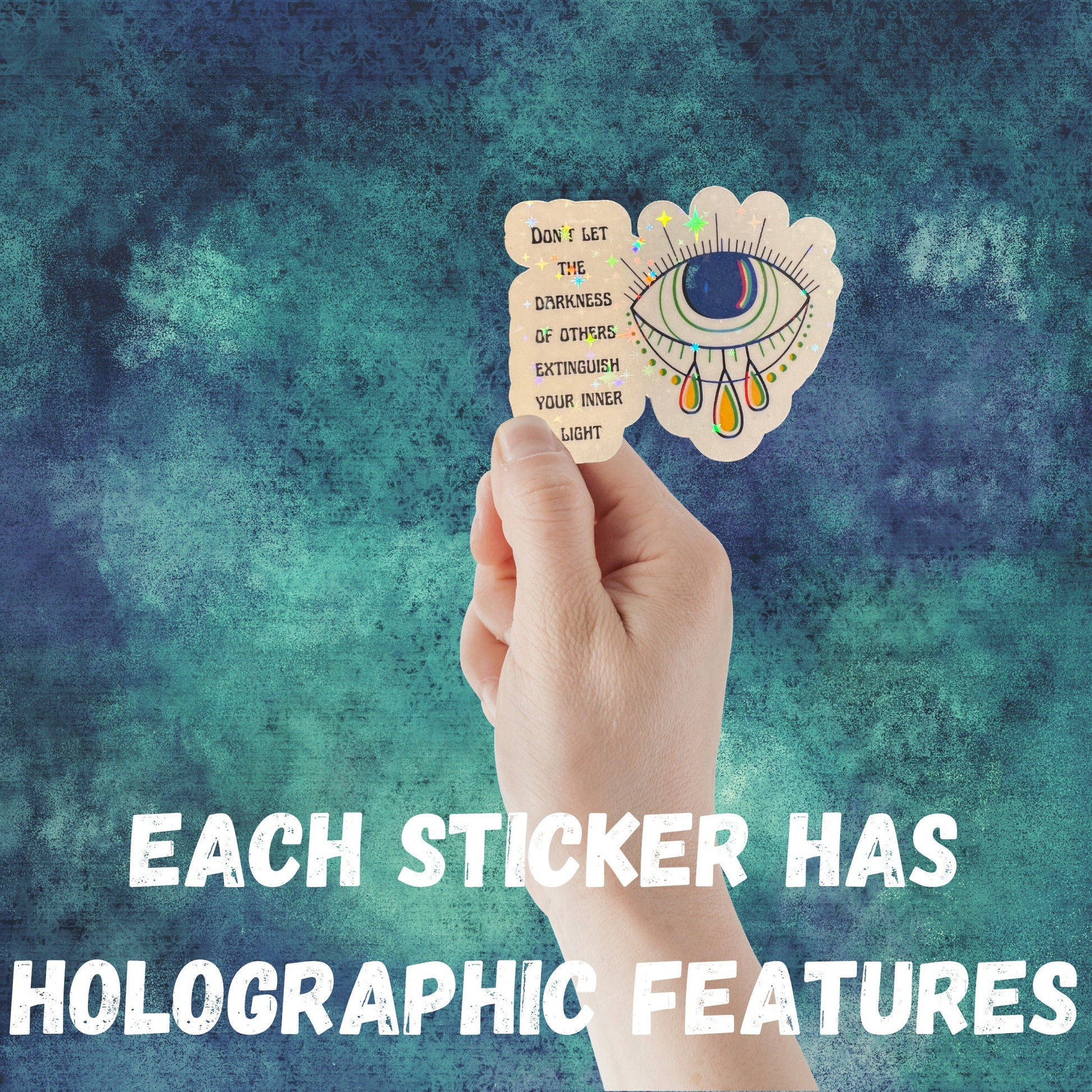 Evil Eye Sticker Pack Stickers with Evil Eye Evil Eye Gift Positive Quote Sticker Pack