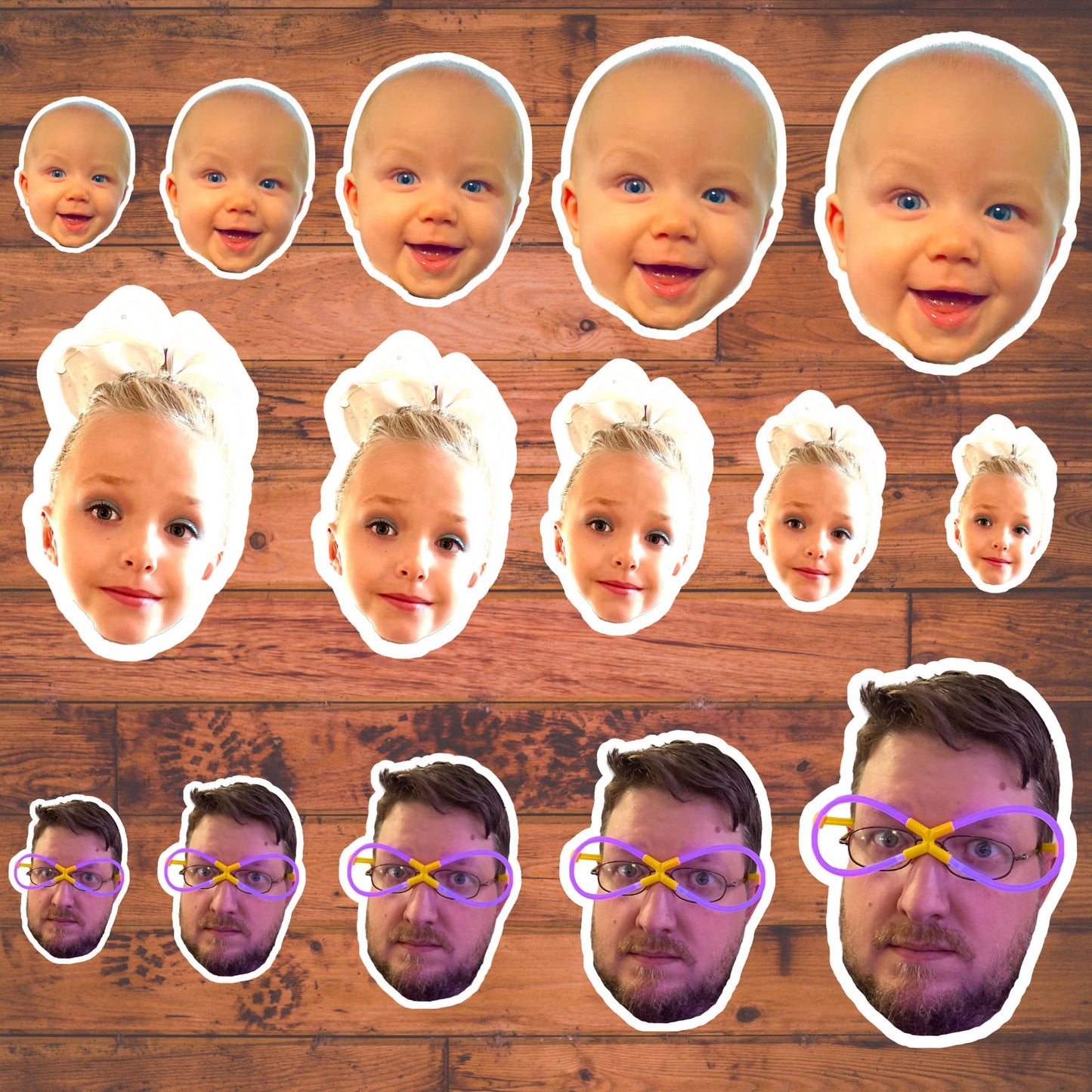 Custom Face Stickers - Personalized Face Stickers - Baby Stickers - Picture sticker - Pet stickers - Friend sticker