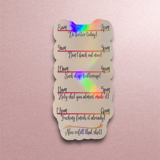Adult Water Bottle Sticker - Water Bottle Tracker - Water Bottle Tracker Sticker - Funny Water Bottle Sticker - Adult Water Tracker