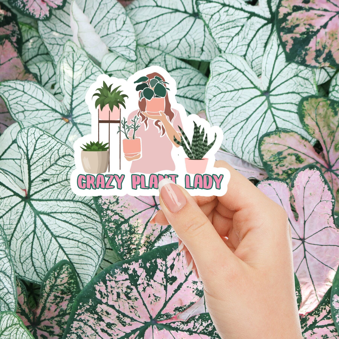 Crazy Plant Lady Sticker - Sticker for Plant Lover - Plant Mom Sticker - Gift for Plant Lover