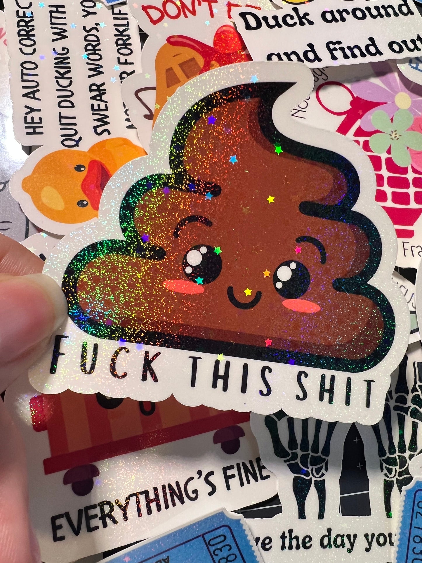 Funny Swear Word Stickers - 15 Adult Humor Stickers - Cursing Stickers for Adults - Adult Sticker Pack